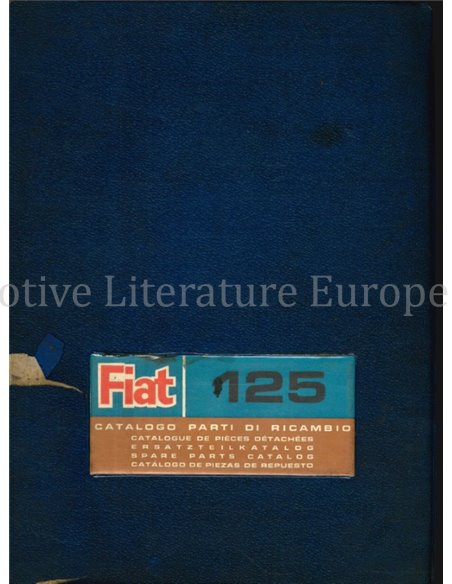 1970 FIAT 125 SPARE PARTS CATALOG