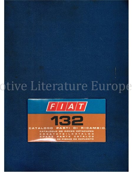 1972 FIAT 132 SPARE PARTS CATALOG