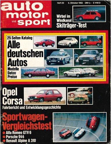 1982 AUTO MOTOR UND SPORT 20 DUITS