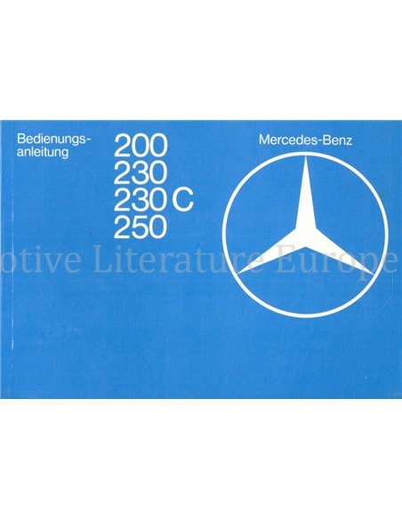 1977 MERCEDES BENZ E CLASS OWNERS MANUAL GERMAN