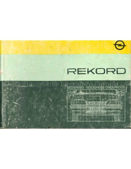 1985 OPEL REKORD OWNERS MANUAL DUTCH