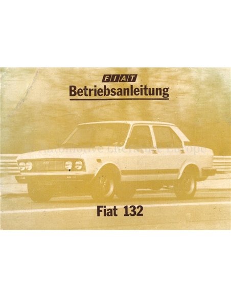 1978 FIAT 132 BETRIEBSANLEITUNG DEUTSCH