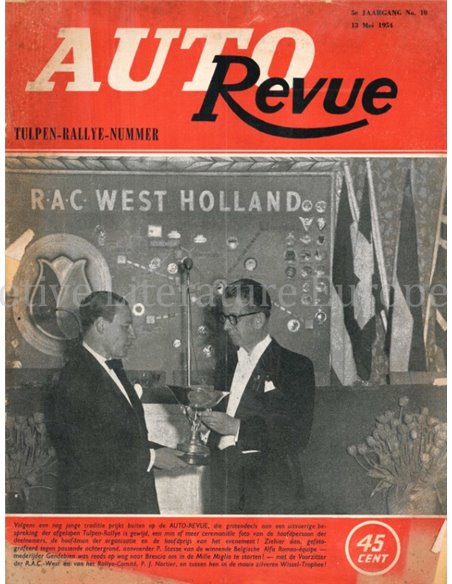 1954 AUTO REVUE MAGAZIN 10 NIEDERLÄNDISCH