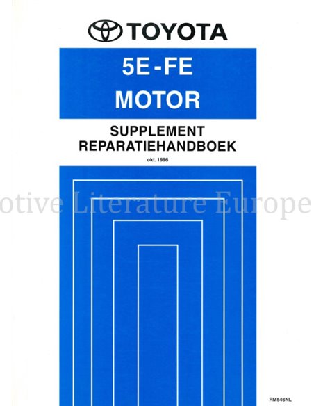 1996 TOYOTA PASEO 5E-FE ENGINE (SUPPLEMENT) WORKSHOP MANUAL DUTCH