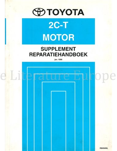 1996 TOYOTA CARINA E (2C-T) MOTOR (ZUSATZ) WERKSTATTHANDBUCH NIEDERLÄNDISCH