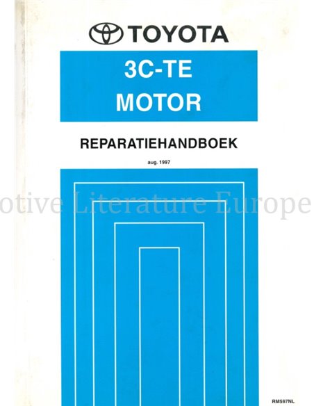 1997 TOYOTA PICNIC (3C-TE) ENGINE WORKSHOP MANUAL DUTCH