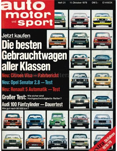 1978 AUTO MOTOR UND SPORT 21 DEUTSCH