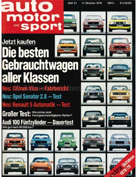 1978 AUTO MOTOR UND SPORT 21 DEUTSCH