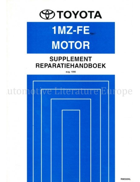 1996 TOYOTA CAMRY | AVALON 1MZ-FE MOTOR (SUPPLEMENT) WERKPLAATSHANDBOEK NEDERLANDS