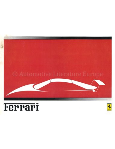 1989 FERRARI RANGE PROSPEKT ENGLISCH