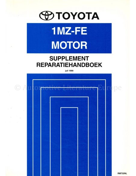 1999 TOYOTA CAMRY 1MZ-FE MOTOR (ZUSATZ) WERKSTATTHANDBUCH NIEDERLÄNDISCH