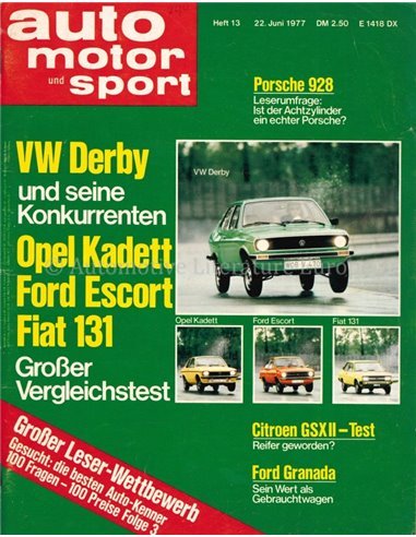 1977 AUTO MOTOR UND SPORT 13 GERMAN