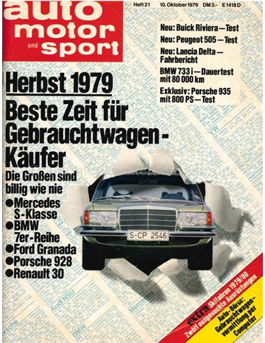 1979 AUTO MOTOR UND SPORT 21 DEUTSCH