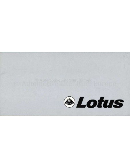 1977 LOTUS PROGAMMA BROCHURE ENGELS