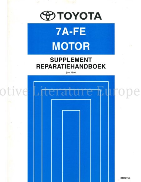 1996 TOYOTA CELICA 7A-FE ENGINE (SUPPLEMENT) WORKSHOP MANUAL DUTCH