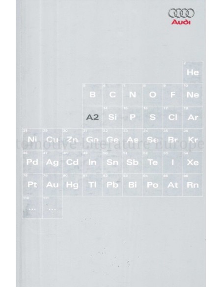 2000 AUDI A2 BROCHURE NEDERLANDS