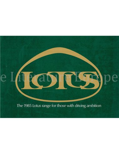 1985 LOTUS PROGAMMA BROCHURE ENGELS