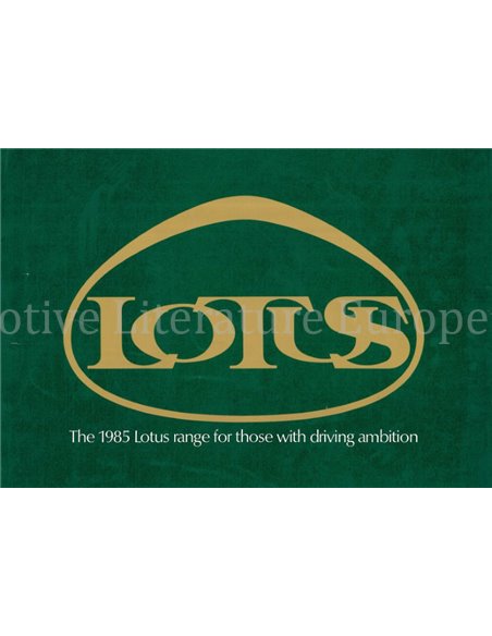 1985 LOTUS PROGAMMA BROCHURE ENGELS