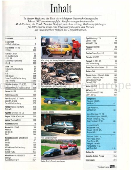 1993 AUTO MOTOR UND SPORT TESTJAHRBUCHDUITS 