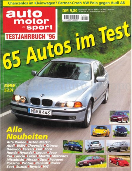 1996 AUTO MOTOR UND SPORT TESTJAHRBUCH DEUTSCH 