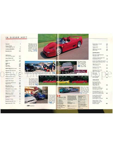 1996 AUTO MOTOR UND SPORT TESTJAHRBUCHDUITS 