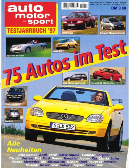 1997 AUTO MOTOR UND SPORT TESTJAHRBUCH DEUTSCH 