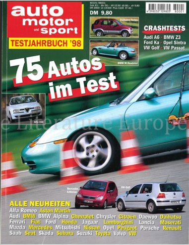 1998 AUTO MOTOR UND SPORT TESTJAHRBUCHDUITS 