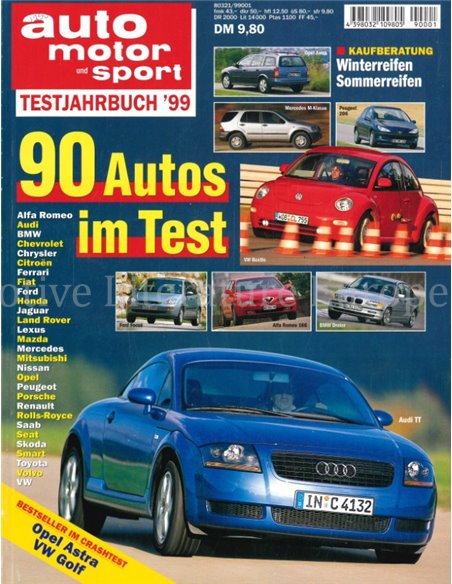 1999 AUTO MOTOR UND SPORT TESTJAHRBUCHDUITS 