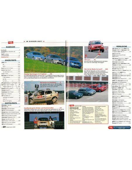 1999 AUTO MOTOR UND SPORT TESTJAHRBUCH GERMAN 