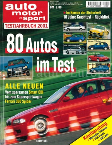 2001 AUTO MOTOR UND SPORT TESTJAHRBUCH DEUTSCH 