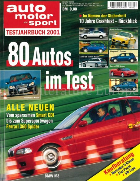 2001 AUTO MOTOR UND SPORT TESTJAHRBUCHDUITS 