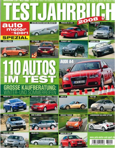 2008 AUTO MOTOR UND SPORT TESTJAHRBUCH DUITS 