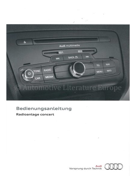 2013 AUDI CONCERT OWNERS MANUAL GERMAN