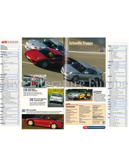 2000 AUTO MOTOR UND SPORT TESTJAHRBUCH GERMAN 