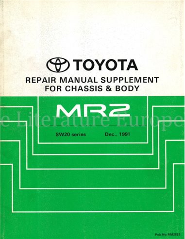 1992 TOYOTA MR2 CHASSIS & BODY WORKSHOP MANUAL ENGLISH