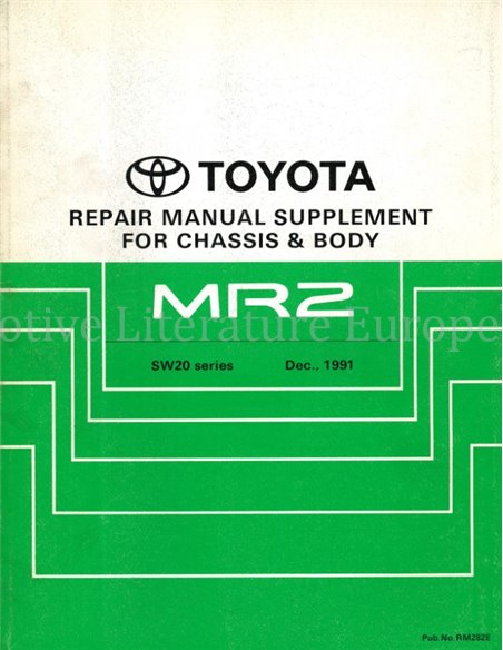 1992 TOYOTA MR2 FAHRWERK & KAROSSERIE WERKSTATTHANDBUCH ENGLISCH