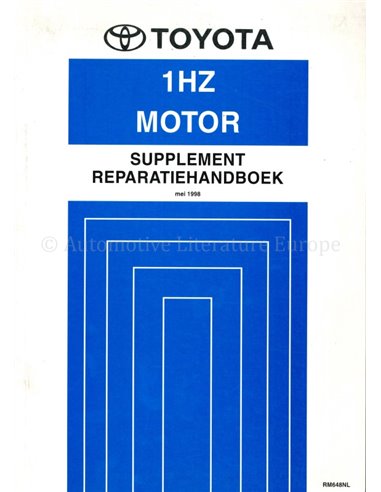 1998 TOYOTA LAND CRUISER 2UZ-FE ENGINE (SUPPLEMENT) WORKSHOP MANUAL DUTCH