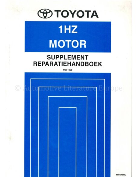 1998 TOYOTA LAND CRUISER 2UZ-FE ENGINE (SUPPLEMENT) WORKSHOP MANUAL DUTCH