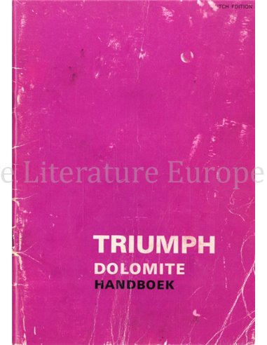 1972 TRIUMPH DOLOMITE OWNER'S MANUAL DUTCH