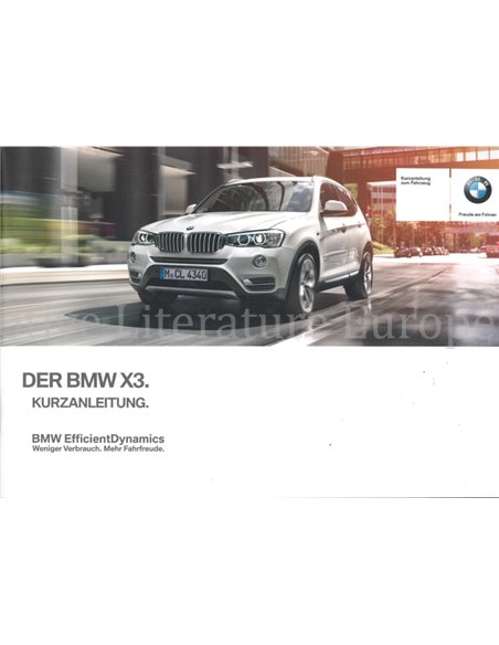 2014 BMW X3 KURZANLEITUNG DEUTSCH