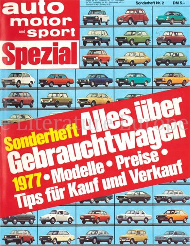 1977 AUTO MOTOR UND SPORT GEBRAUCHTWAGEN JAHRBUCH DEUTSCH 