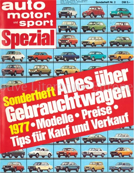 1977 AUTO MOTOR UND SPORT GEBRAUCHTWAGEN JAARBOEK DUITS 