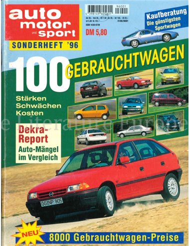 1996 AUTO MOTOR UND SPORT GEBRAUCHTWAGEN JAHRBUCH DEUTSCH 