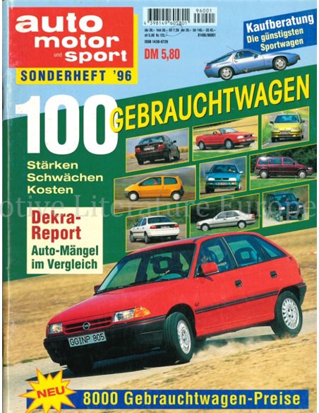 1996 AUTO MOTOR UND SPORT GEBRAUCHTWAGEN JAARBOEK DUITS 