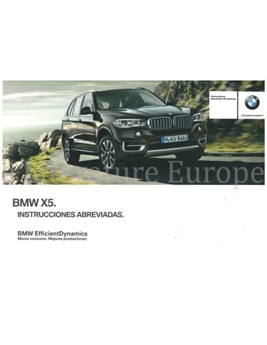 2014 BMW X5 VERKORT INSTRUCTIEBOEKJE SPAANS