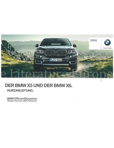 2015 BMW X5 EN X6 VERKORT INSTRUCTIEBOEKJE DUITS