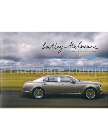 2010 BENTLEY MULSANNE MEDIA BROCHURE ENGELS