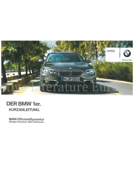 2015 BMW 1 SERIES QUICK REFERENCE GUIDE GERMAN