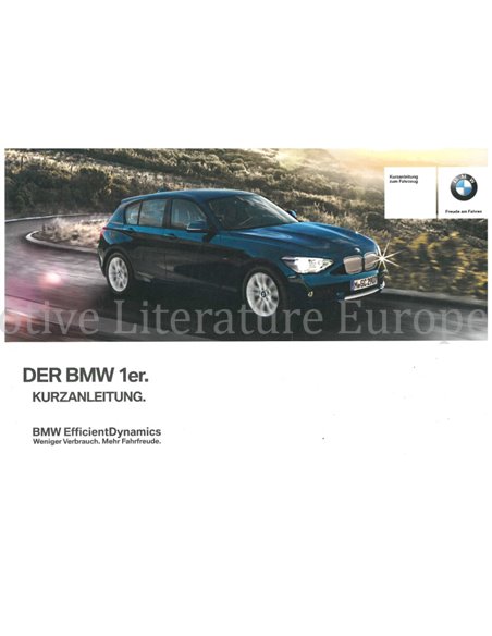 2011 BMW 1 SERIES QUICK REFERENCE GUIDE GERMAN