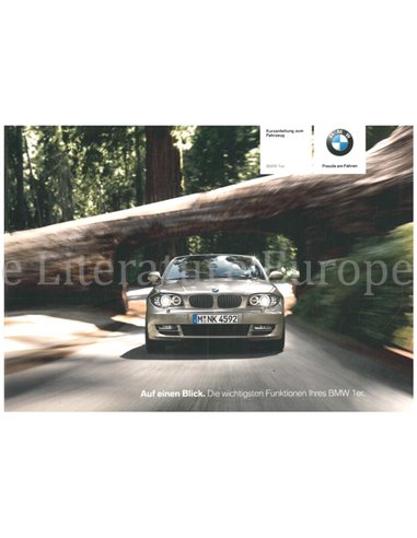 2010 BMW 1 SERIES CONVERTIBLE QUICK REFERENCE GUIDE GERMAN